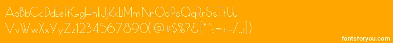 Cumulus Font – White Fonts on Orange Background