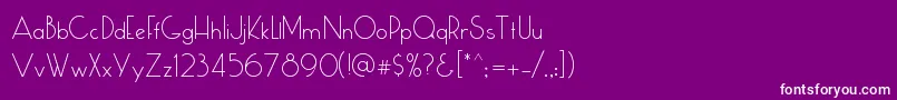 Cumulus Font – White Fonts on Purple Background