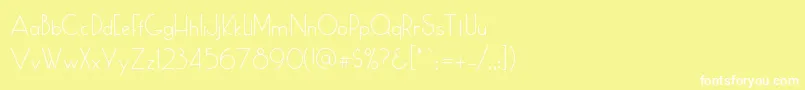 Cumulus Font – White Fonts on Yellow Background