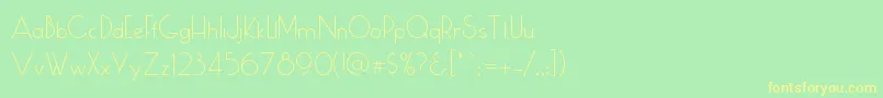 Cumulus Font – Yellow Fonts on Green Background