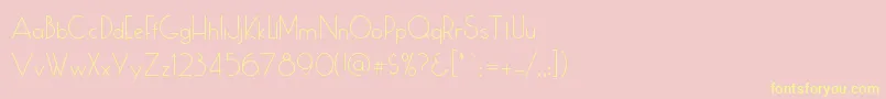 Cumulus Font – Yellow Fonts on Pink Background