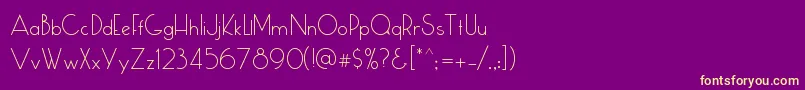 Cumulus Font – Yellow Fonts on Purple Background