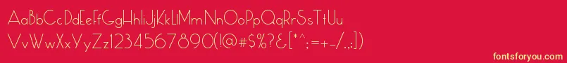 Cumulus Font – Yellow Fonts on Red Background