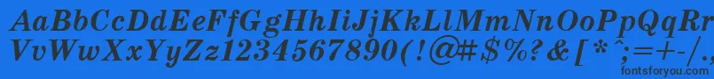 SchoolBoldItalic.001.001 Font – Black Fonts on Blue Background