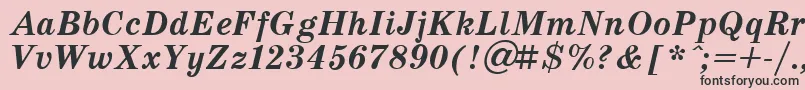 SchoolBoldItalic.001.001 Font – Black Fonts on Pink Background