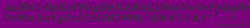 Czcionka SchoolBoldItalic.001.001 – czarne czcionki na fioletowym tle