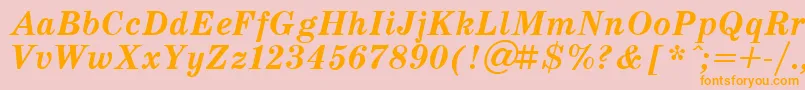 SchoolBoldItalic.001.001 Font – Orange Fonts on Pink Background