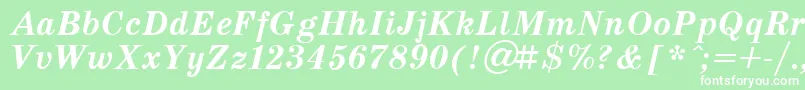 SchoolBoldItalic.001.001 Font – White Fonts on Green Background