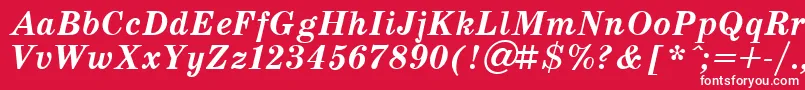 SchoolBoldItalic.001.001 Font – White Fonts on Red Background