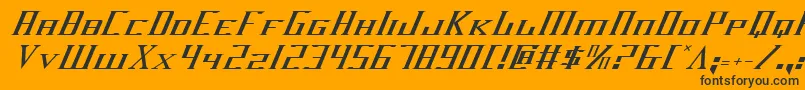 DarkwindItalic Font – Black Fonts on Orange Background