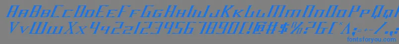 DarkwindItalic Font – Blue Fonts on Gray Background