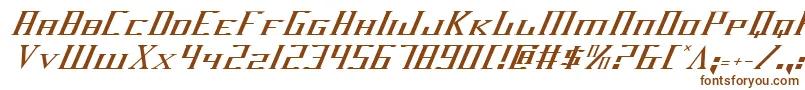 DarkwindItalic-Schriftart – Braune Schriften auf weißem Hintergrund