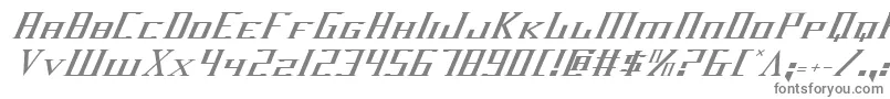 フォントDarkwindItalic – 白い背景に灰色の文字