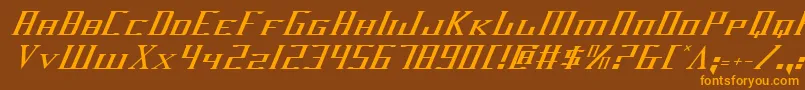 DarkwindItalic Font – Orange Fonts on Brown Background