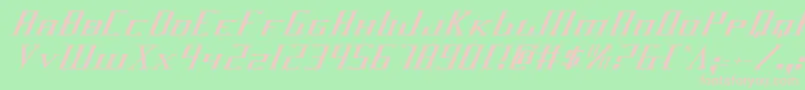 DarkwindItalic Font – Pink Fonts on Green Background