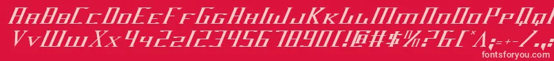 DarkwindItalic Font – Pink Fonts on Red Background