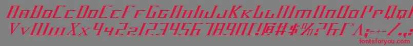 DarkwindItalic Font – Red Fonts on Gray Background