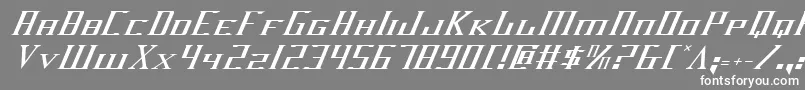 フォントDarkwindItalic – 灰色の背景に白い文字