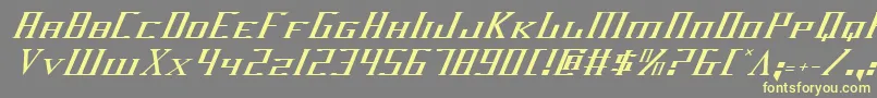 DarkwindItalic Font – Yellow Fonts on Gray Background