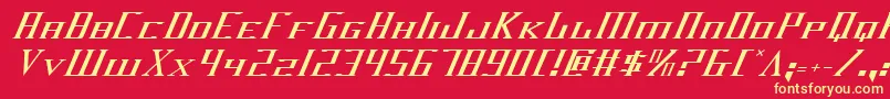 DarkwindItalic Font – Yellow Fonts on Red Background