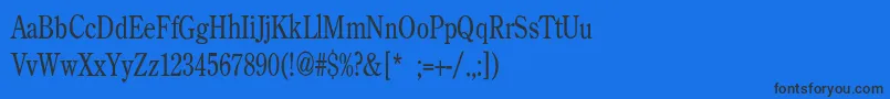 Шрифт BackroadModernConden – чёрные шрифты на синем фоне