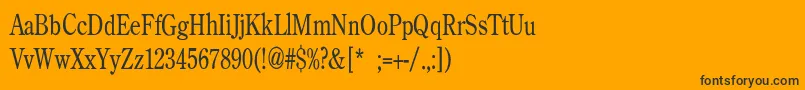 BackroadModernConden-Schriftart – Schwarze Schriften auf orangefarbenem Hintergrund