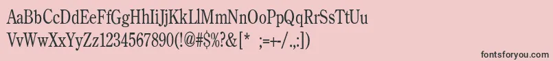 BackroadModernConden-fontti – mustat fontit vaaleanpunaisella taustalla