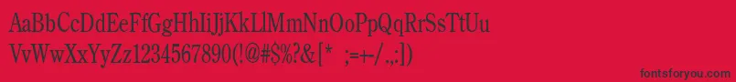 BackroadModernConden-fontti – mustat fontit punaisella taustalla