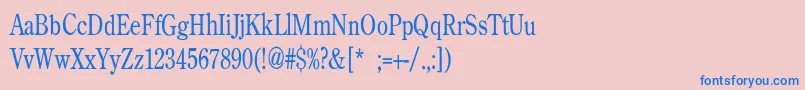 BackroadModernConden Font – Blue Fonts on Pink Background