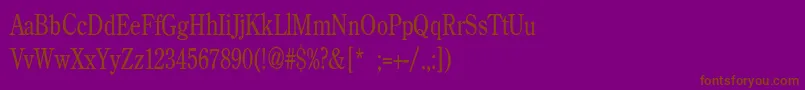 Шрифт BackroadModernConden – коричневые шрифты на фиолетовом фоне