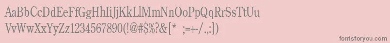フォントBackroadModernConden – ピンクの背景に灰色の文字