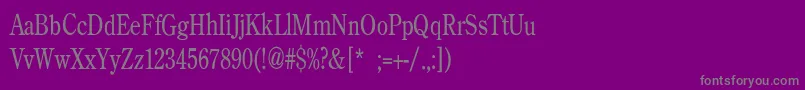 フォントBackroadModernConden – 紫の背景に灰色の文字