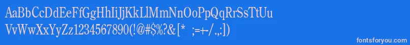 フォントBackroadModernConden – ピンクの文字、青い背景