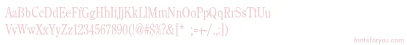 フォントBackroadModernConden – 白い背景にピンクのフォント