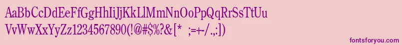 Шрифт BackroadModernConden – фиолетовые шрифты на розовом фоне