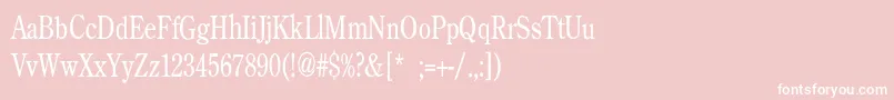 Шрифт BackroadModernConden – белые шрифты на розовом фоне