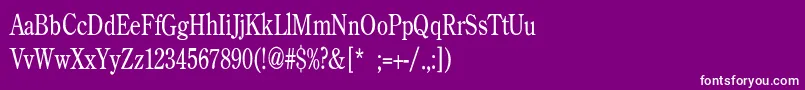 フォントBackroadModernConden – 紫の背景に白い文字