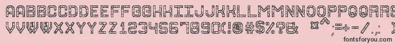GraniteRockSt-fontti – mustat fontit vaaleanpunaisella taustalla