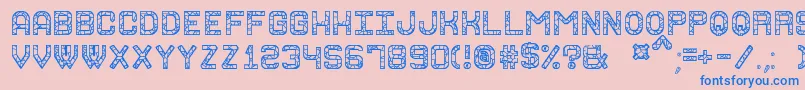 GraniteRockSt Font – Blue Fonts on Pink Background