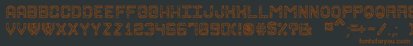GraniteRockSt-fontti – ruskeat fontit mustalla taustalla