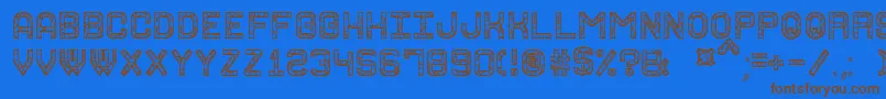 Шрифт GraniteRockSt – коричневые шрифты на синем фоне