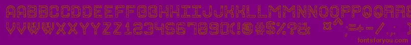 フォントGraniteRockSt – 紫色の背景に茶色のフォント