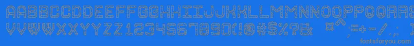 フォントGraniteRockSt – 青い背景に灰色の文字