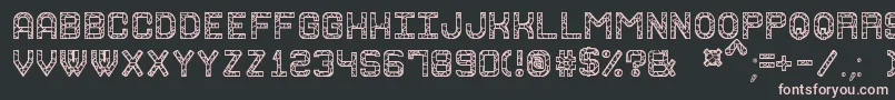 Шрифт GraniteRockSt – розовые шрифты на чёрном фоне