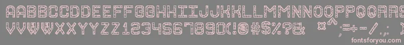 Шрифт GraniteRockSt – розовые шрифты на сером фоне
