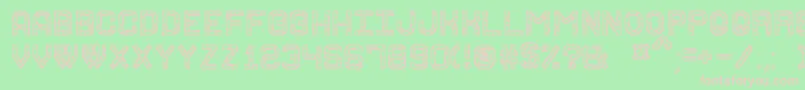 GraniteRockSt-fontti – vaaleanpunaiset fontit vihreällä taustalla