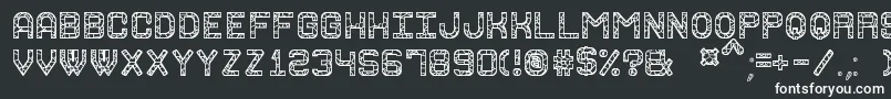 Шрифт GraniteRockSt – белые шрифты на чёрном фоне
