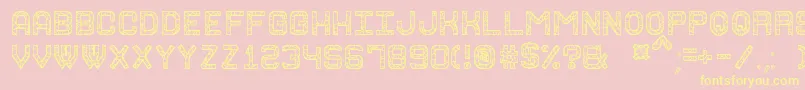GraniteRockSt-Schriftart – Gelbe Schriften auf rosa Hintergrund
