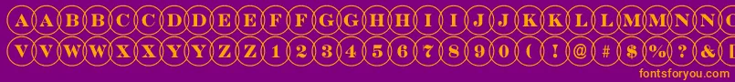 ADiscoserifovl Font – Orange Fonts on Purple Background