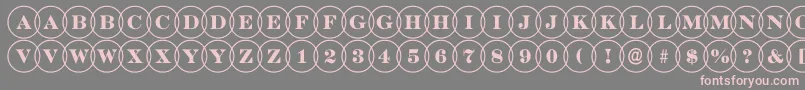 ADiscoserifovl Font – Pink Fonts on Gray Background